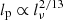 $ l_{\rm p} \propto l_\nu^{{2}/{13}} $