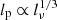 $ l_{\rm p} \propto l_\nu^{{1}/{3}} $