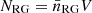 $ N_{\mathrm{RG}} = \bar{n}_{\mathrm{RG}} V $