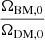 $ \frac{\Omega_{\mathrm{BM,0}}}{\Omega_{\mathrm{DM,0}}} $