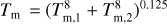 ${T_m} = {\left( {T_{{\rm{m}},1}^8 + T_{{\rm{m}},2}^8} \right)^{0.125}}$