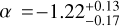 $\[\alpha=-1.22_{-0.17}^{+0.13}\]$