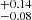 $ ^{+0.14}_{-0.08} $