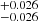 $ ^{+0.026}_{-0.026} $