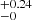$ ^{+0.24}_{-0} $