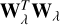 $\[\mathbf{W}_\lambda^T \mathbf{W}_\lambda\]$