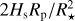 $\[2 H_{\mathrm{s}} R_{\mathrm{p}} / R_{\star}^2\]$