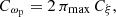 $$ \begin{aligned} C_{\omega _{\rm p}} = 2 \, \pi _{\rm max} \, C_\xi , \end{aligned} $$