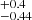 $ ^{+0.4}_{-0.44} $