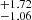 $ ^{+1.72}_{-1.06} $