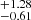 $ ^{+1.28}_{-0.61} $