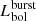 $ L_{\mathrm{bol}}^{\mathrm{burst}} $