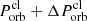 $ P_{\mathrm{orb}}^{\mathrm{cl}} + \Delta P_{\mathrm{orb}}^{\mathrm{cl}} $