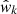 $ \hat{\mathit{w}}_k $
