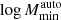 $ \log M^{\mathrm{auto}}_{\mathrm{min}} $