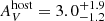 $ A_V^{\mathrm{host}} = 3.0^{+1.9}_{-1.2} $