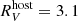 $ R_{V}^{\mathrm{host}} = 3.1 $