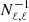 $ {N}_{\ell, \ell}^{-1} $
