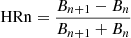 $ \mathrm{HRn}=\frac{B_{n+1}-B_n}{B_{n+1}+B_n} $