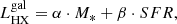 $$ \begin{aligned} L_{\rm HX}^\mathrm{gal}=\alpha \cdot M_*+\beta \cdot SFR, \end{aligned} $$