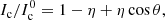 $$ \begin{aligned} I_{\rm c}/I_{\rm c}^0 = 1-\eta +\eta \cos \theta , \end{aligned} $$