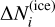 $\[\Delta N_i^{(\text {ice })}\]$