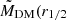 $ \tilde{M}_{\mathrm{DM}}(r_{\mathrm{1/2}} $