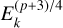 $E_k^{(p + 3)/4}$