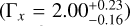 $\left( {{\Gamma _x} = 2.00_{ - 0.16}^{ + 0.23}} \right)$