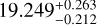 $19.249_{ - 0.212}^{ + 0.263}$