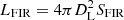 $ L_{\mathrm{FIR}} =4 \pi D^{2}_{\mathrm{L}} S_{\mathrm{FIR}} $
