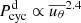 $ P_{\mathrm{cyc}}^{\mathrm{d}}\propto \overline{u_{\theta}}^{2.4} $