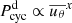 $ P_{\mathrm{cyc}}^{\mathrm{d}}\propto \overline{u_{\theta}}^{x} $