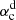 $ \alpha_{\mathrm{c}}^{\mathrm{d}} $