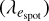 $\left( {{\lambda _{{e_{{\rm{spot}}}}}}} \right)$