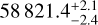 ${58821.4_{ - 2.4}^{ + 2.1}}$