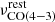 $ \nu^{\mathrm{rest}}_{\mathrm{CO(4{-}3)}} $
