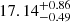 $ 17.14^{+0.86}_{-0.49} $