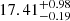 $ 17.41^{+0.98}_{-0.19} $