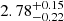 $ 2.78^{+0.15}_{-0.22} $