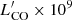 $ L^\prime_{\mathrm{CO}}\times 10^{9} $