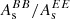 $ A_{\mathrm{s}}^{BB}/A_{\mathrm{s}}^{EE} $