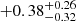 $ +0.38^{+0.26}_{-0.32} $