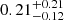 $ 0.21^{+0.21}_{-0.12} $
