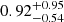 $ 0.92^{+0.95}_{-0.54} $