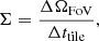$$ \begin{aligned} \Sigma = \frac{\Delta \Omega _{\rm FoV}}{\Delta t_{\rm tile}}, \end{aligned} $$