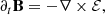 $$ \begin{aligned}&\partial _t\mathbf B = - \mathbf {\nabla} \times \mathbf {\mathcal {E}} ,\end{aligned} $$