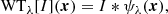 $$ \begin{aligned} \mathrm{WT}_\lambda [I](\boldsymbol{x}) = I * \psi _\lambda (\boldsymbol{x}), \end{aligned} $$