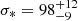 $ \sigma_\ast = 98^{+12}_{-9} $