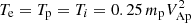 $ T_{\rm e}=T_{\rm p}=T_i=0.25\, m_{\rm p} V_{\rm Ap}^2 $